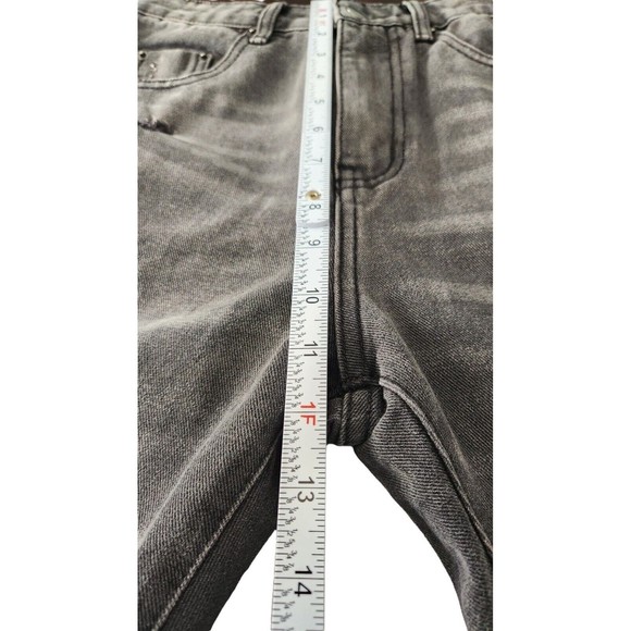 Princess Polly Ankle Zip‎ Jeans Women's Size 4 Black High Waisted Distressed - Picture 4 of 8